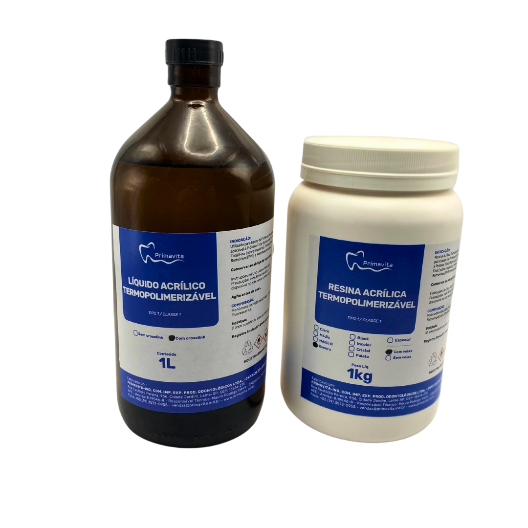 Resina Acrílica Termopolimerizável Primavita